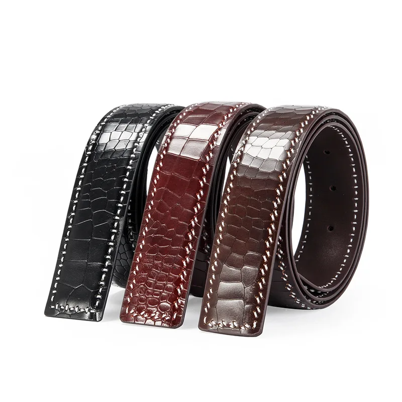 

2019 Solid Color wu kou tou Leather Belt Men Casual Leather Belt Belt Paint Business MEN'S Leather Belt
