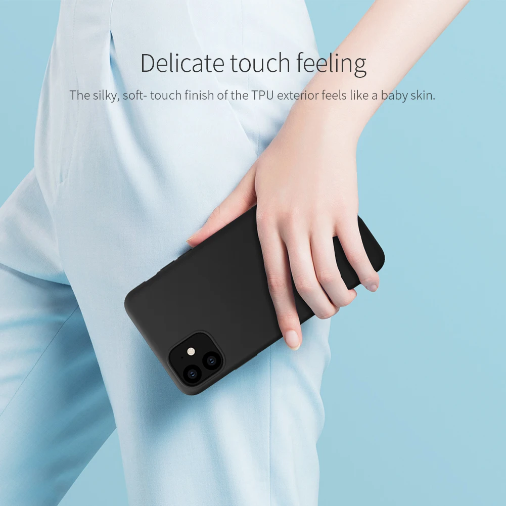 Nillkin ТПУ чехол для iPhone 11 силиконовая гладкая защитная задняя крышка мягкие цветные чехлы