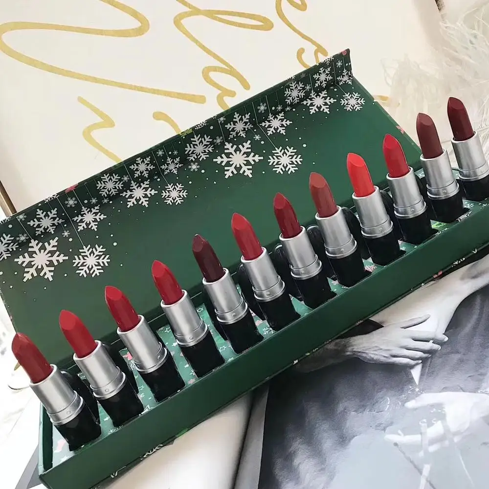 

12pcs/set NEW Cosmetics Makeup Matte Lipstick set Lipgloss rouge a levre make up Lipsticks 12 colors ePacket shipping +GIFT