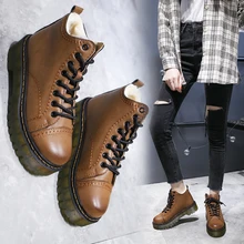 2019 Winter New Women Martin Boots Comfortable Non-slip Keep Warm Oxford Sole Plush Snow Boots Lace-up Round Toe Ankle Boots