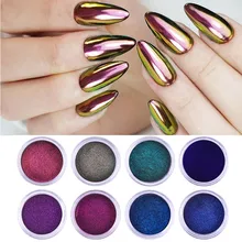 0,2 г хамелеоническое зеркало Блестки для ногтей Пудра Auroras набор для дизайна ногтей хром пигмент украшение для ногтей Гель-лак