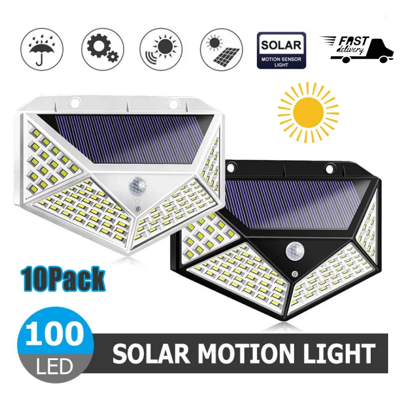 Уличная Светодиодная лампа на солнечной батарее настенный светильник с