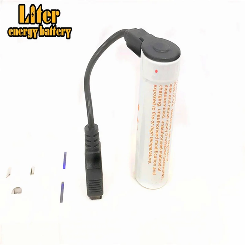 Usb 18500 перезаряжаемый 18500 3,7 v 1800mah литий-ионный аккумулятор для камеры
