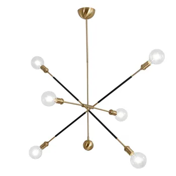 

Postmodern Geometric Line Magic Bean Chandelier Living Room Dining Room Lamp Personality Style Designer Apartment Chandelier E27