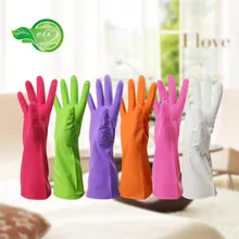 4 Pairs of Dress Wash Dishes Gloves Women's Laundry Latex Kitchen Cleaning Durable PVC Household Waterproof Thin Rubber Gloves