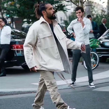 

Men Parkas FOG Essentials Solid Jacket Women Streetwear Loose Oversize High Street Parka Men's Clothing Winter Thick Coat