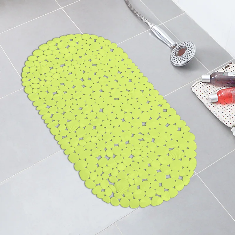 green MINIFUN, 69x35 см, коврик для ванной комнаты, ПВХ, присоска для душа, коврик для ванной, однотонный, однотонный, коврик для ванной комнаты - Цвет: green