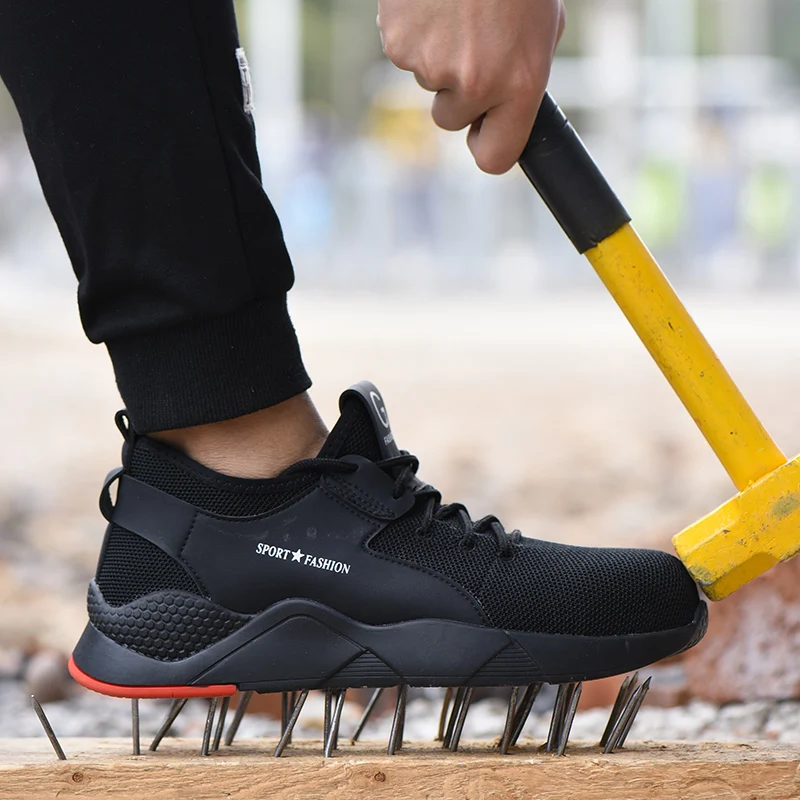 

"Plus Size Men's Winter Steel Toe Cap Protective Work Shoes Short Boots Men Steel Mid Sole Safety Indestructible Shoes Toe Shape