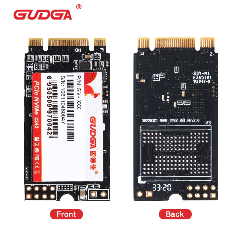 Gudga Nvme Ssd m2 Pcie 500gb 128gb 256gb 512gb 1tb 2tb Pci Express M.2 2242 para Computador Portátil Desktop Notebook Acessórios - Imagem 2