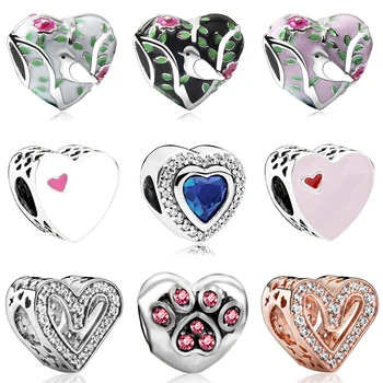 

Fashion Love charms fit pandora bracelet & bangle bead jewelry for women gift crystal jewelry