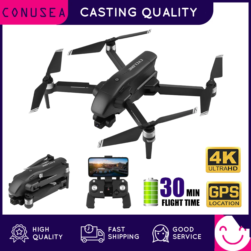US $194.39 Wltoys Q868 Professional Drone 4k With 2Axis Gimbal Hd Camera Gps Drones 24g Fpv Brushless Motor Rc Quadcopter Vs Sg906 Pro 2