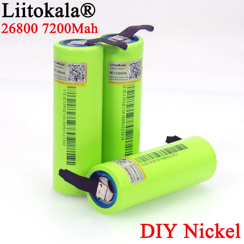 Liitokala 3,7 V 26800 7200mAh аккумуляторная батарея 5с 35А разряда DIY никель листовые батареи|Перезаряжаемые батареи|   | АлиЭкспресс