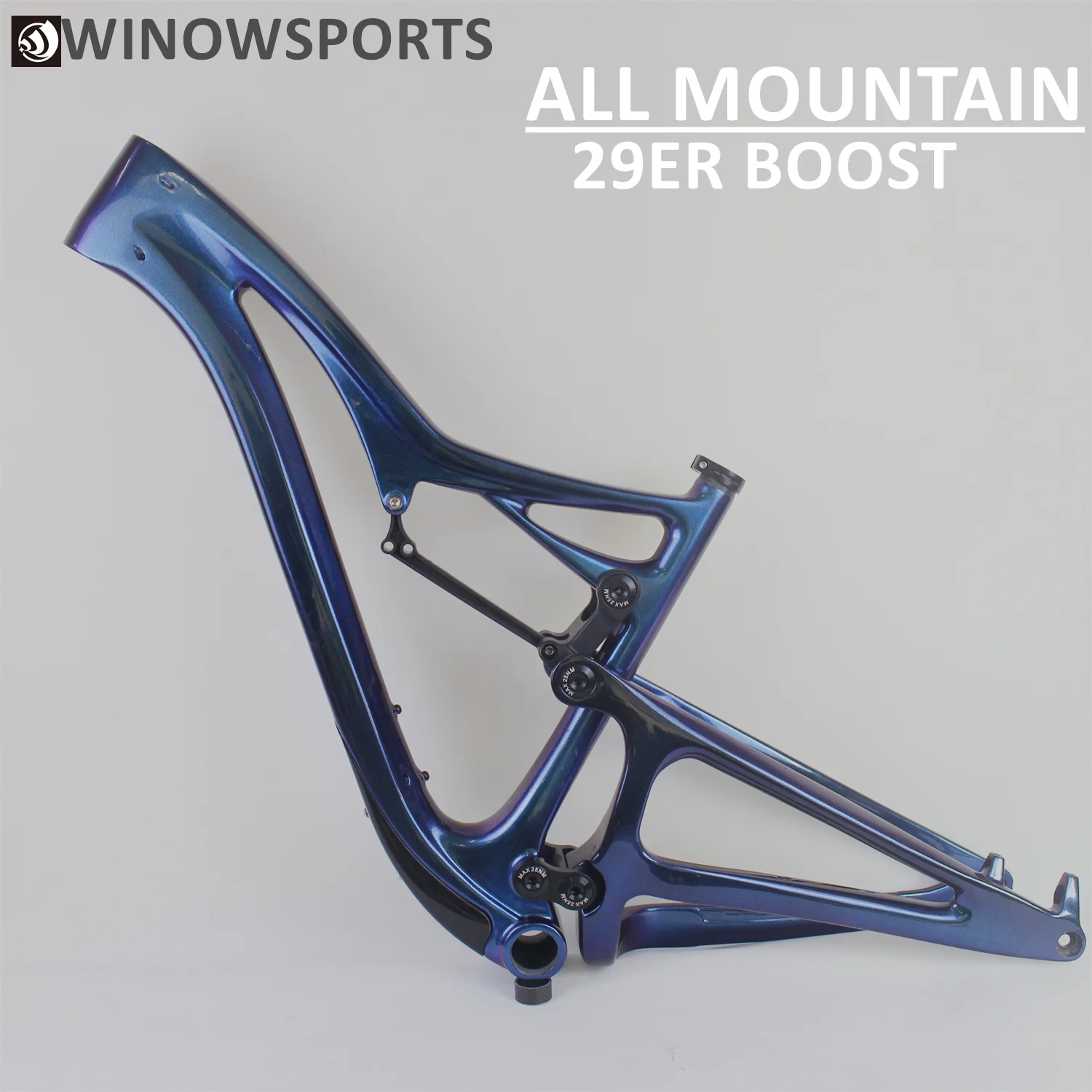 Winowsports карбоновая рама для горного велосипеда 29er xc, полностью подвесная рама 148*12 мм, 29 дюймов, 150 мм