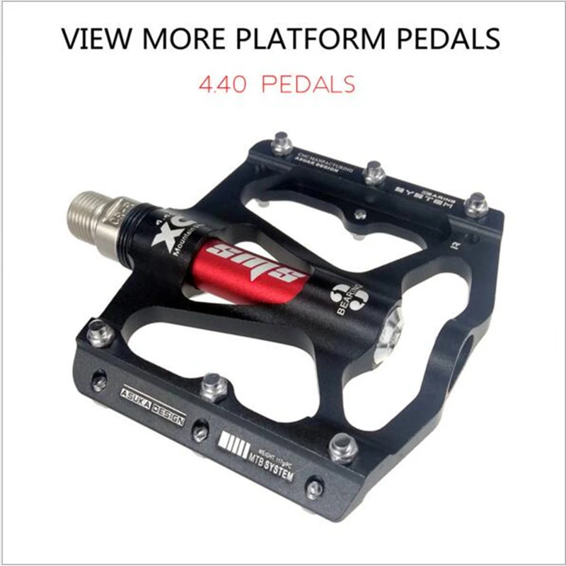 buy Bicycle Pedal Aluminum Alloy Mountain Bike Pedal MTB Road Cycling Sealed 3 Bearings Pedals for BMX Ultra Light Bicycle Parts