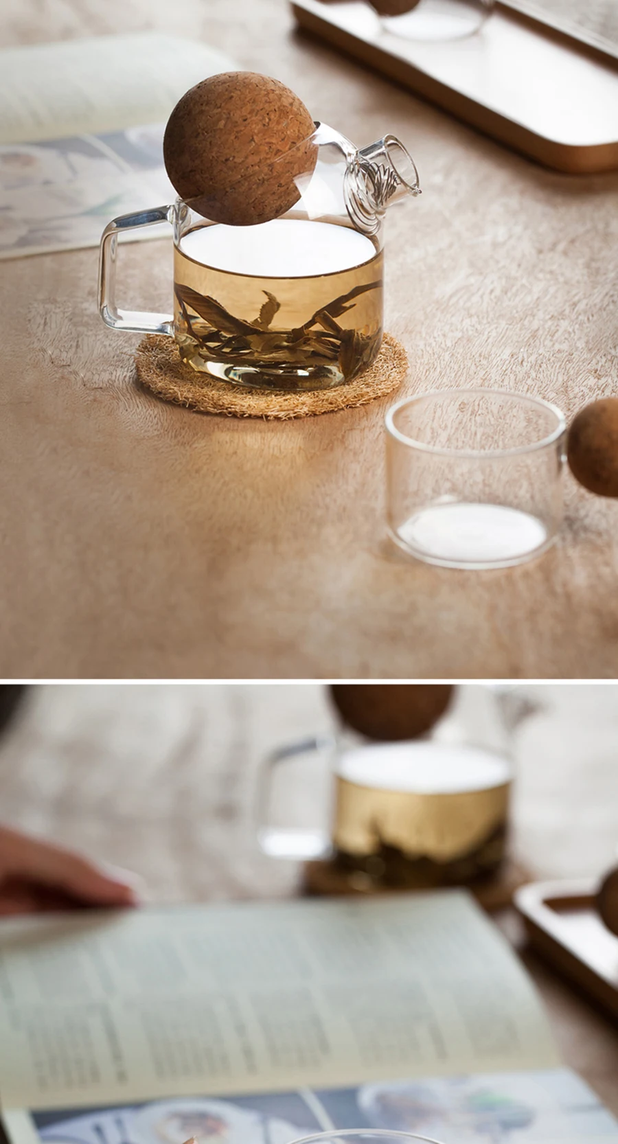 Glass Teapot Large Capacity Cold Water Kettle With Lid Water Bottle Cup Set Home Pitcher Kitchen Glass Fruit Juice Jug Drinkware