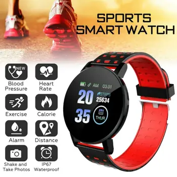 

2020 New Stylish 119 Plus Smart Bracelet Heart Rate Smart Watch Waterproof Sports Electronic Clock For Android Phone