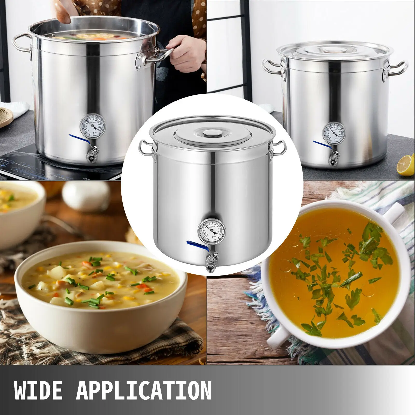 Commercial Stainless Steel Soup Bucket With Lid Pot Large Capacity School  Kitchen Restaurant Hotel Barrel Cookware Cooking - Soup & Stock Pots -  AliExpress