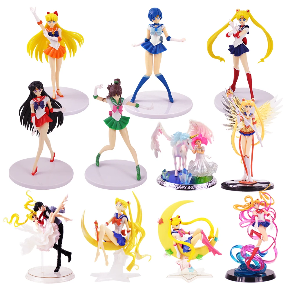 Аниме Sailor Moon Tsukino Usagi фигурка принцесса Сейлор Мун и Чиба мяч в масках ПВХ