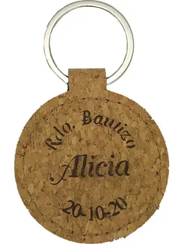 

Lot 100 keyholders Natural cork personalized Eco 100%-Details weddings, christenings, Holy Communion, original birthday guest