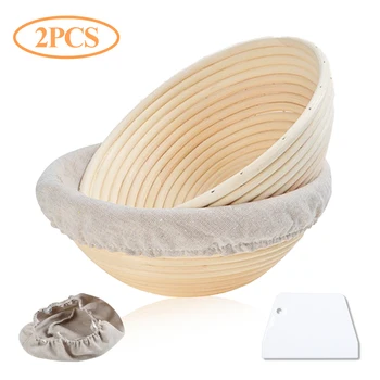 

Bread Fermentation Basket Handmade Rattan Strips European-Style Fermentation Blue Oval Rattan Bowl Baking Bread Pan