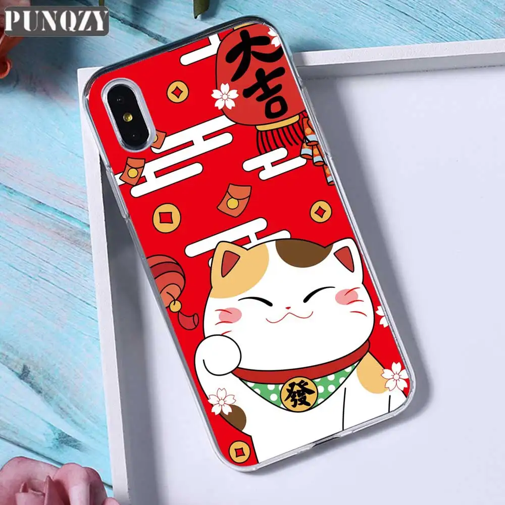 Новогодний чехол для телефона Lucky Cat для iPhone xr 5S 6S 7 8 Plus x xs max силиконовый чехол из ТПУ для huawei P30 P10 P20 lite mate 20 lite - Цвет: TPU A1812