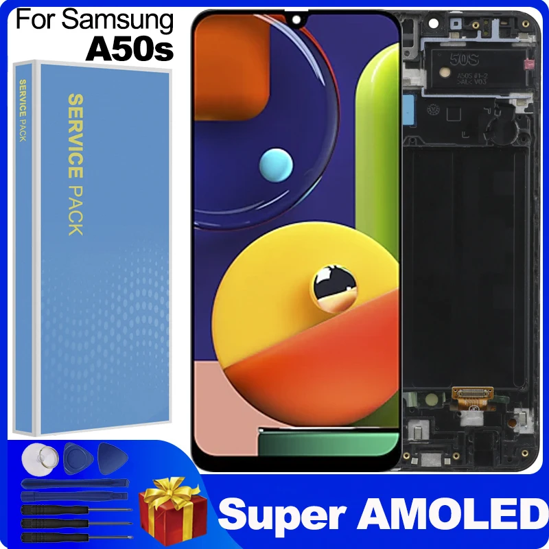 Original 6.4" Super AMOLED A507 LCD For Samsung galaxy A50s A507F A507A