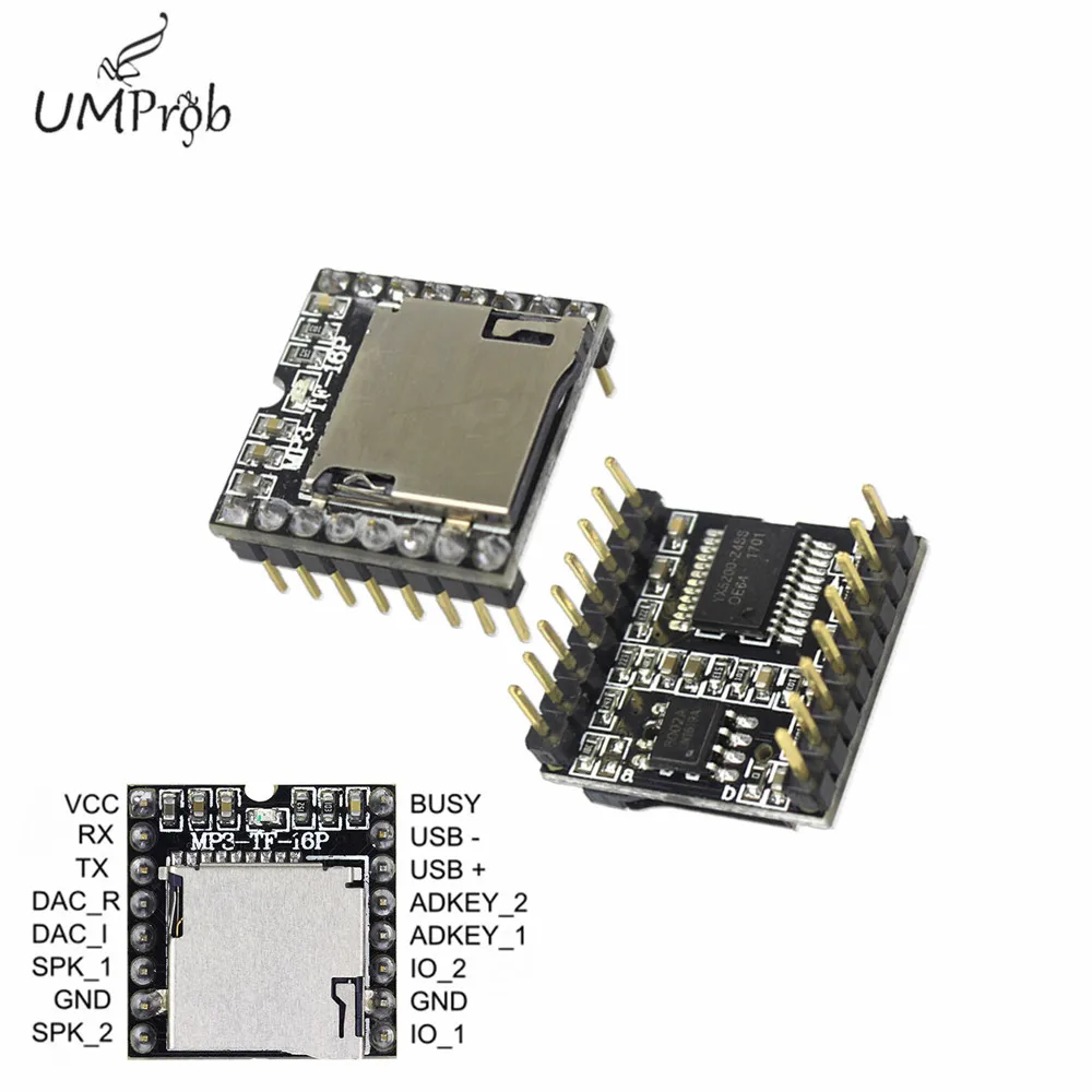 Мини модуль MP3 плеера с упрощенный выход динамик TF карта Micro SD u диск для