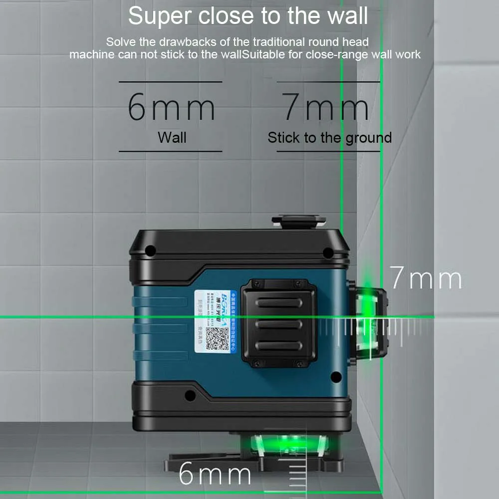 12 линий 3D зеленый лазерный уровень самонивелирующийся 360 горизонтальный и вертикальный крест супер мощный зеленый лазерный луч линия штатив база
