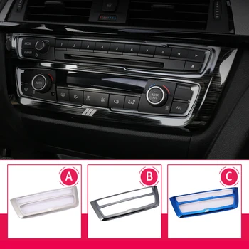 

For BMW F30 F34 3 series GT Car Styling Air Conditioning CD Panel Decorative Cover Trim Auto Interior Accessories metal Sticker