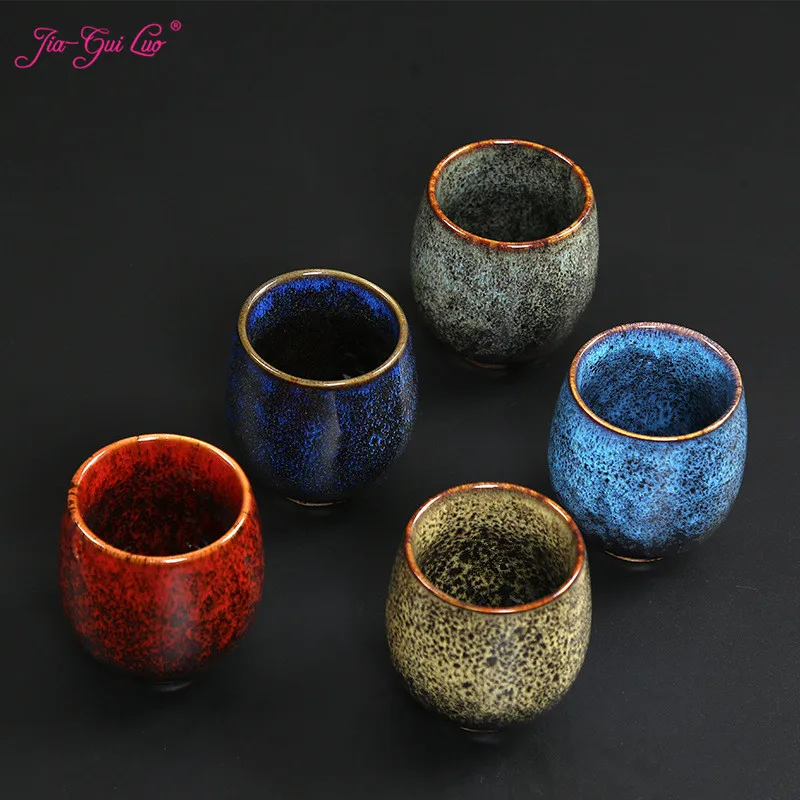 

JIA-GUI LUO Ceramic 150ML China Tea Cup Kiln Change Ceramic Home Tea Cup Creative Ceramic Cup Travel Cup I054