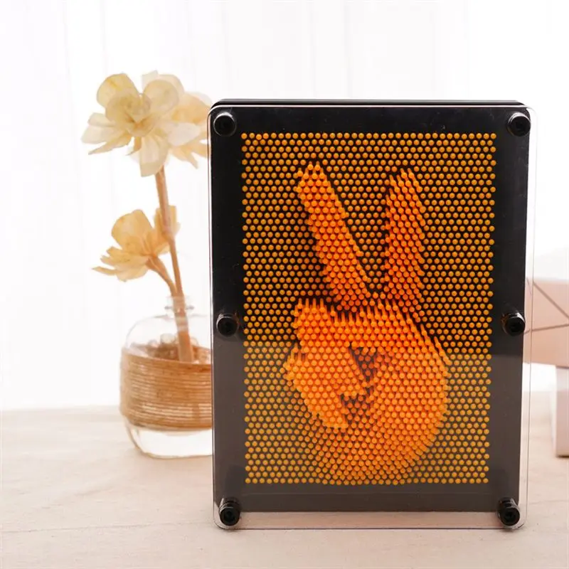yellow L Новая детская забавная игрушка пластиковая 3D DIY модель антистресс клон отпечаток пальца иглы слизи рук Плесень Детские развивающие игрушки MS88 - Цвет: yellow L