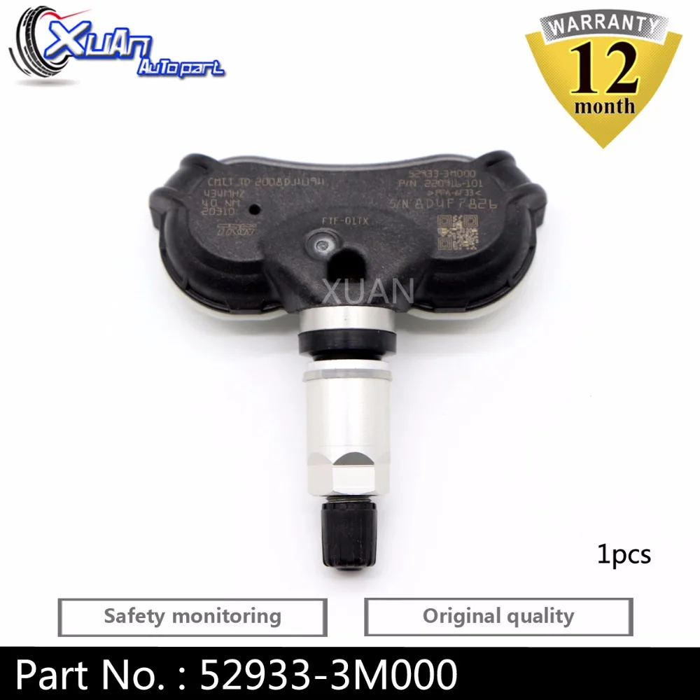 XUAN 1 шт. датчик давления в шинах 52933 3M000 TPMS для Hyundai Grandeur Genesis Centennial Elantra Equus I40 Ix35