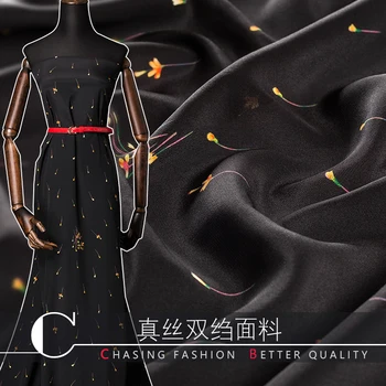 

New silk crepe fabric silk dress fashion shirt dress mulberry silk fabric high-end custom fashion fabric big discount