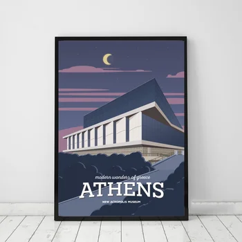 

Athens Acropolis Museum city travel Canvas poster Wall Pictures for Living Room No Frame