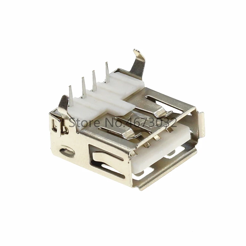 100 шт. USB 2 0 4pin A Тип гнездовой разъем G54 фута 90 градусов передачи данных зарядный
