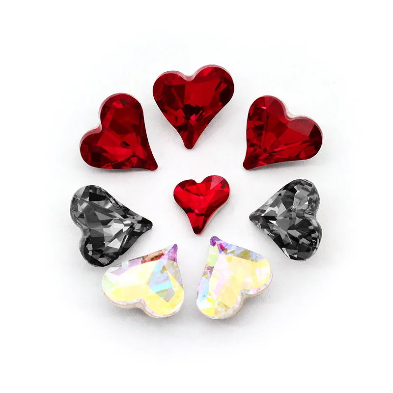 

Прозрачные бусины Astrobox K9 в форме сердца стразы, клей на ногтевом дизайне, бусины россыпью, используемые для нейл-арта, «сделай сам», ручная Одежда и аксессуары