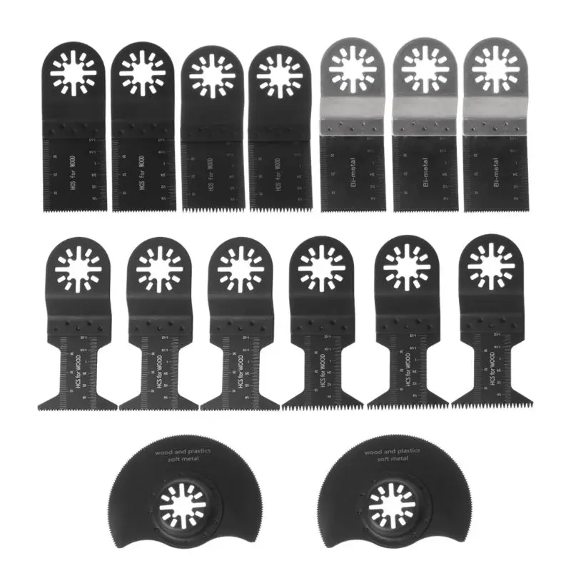 

15pcs/set Oscillating Multitool Saw Blade with Bi-metal Cutting Blades for Power Tools