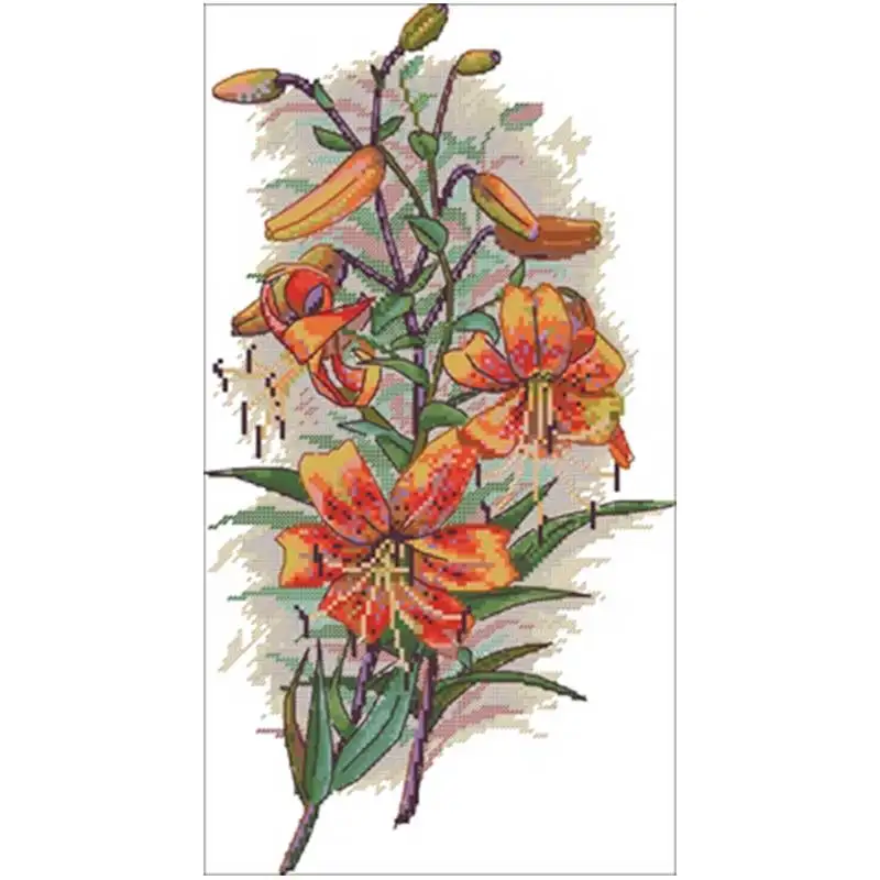 Lily Patterns Counted 11ct 14ct 18ct Diy Cross Stitch Sets Wholesale