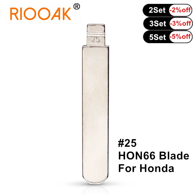 10pcs Replacement Metal Blank Uncut Flip #25 HON66 KD Key Blade For Honda Civic Accord CR-V XR-V City HRV Venzel Jade | Автомобили и