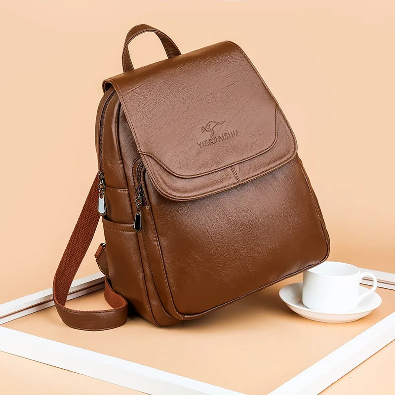 Женские кожаные рюкзаки, высокое качество, Sac A Dos, школьные сумки для девочек, большая вместительность, сумки на плечо, женские дорожные сумки, Mochilas