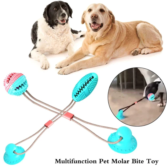 Многофункциональный Pet молярная игрушка укуса всасывающая кормушка-чашка Жевательная чистка зубов для собаки щенка FP8