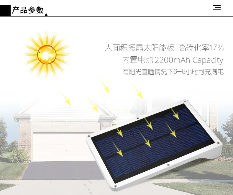 Manufacturers Direct Selling Solar Lights Human Body Sensing LED Streetlight Outdoor Super Bright Wall Lamp Street Lamp with Rod