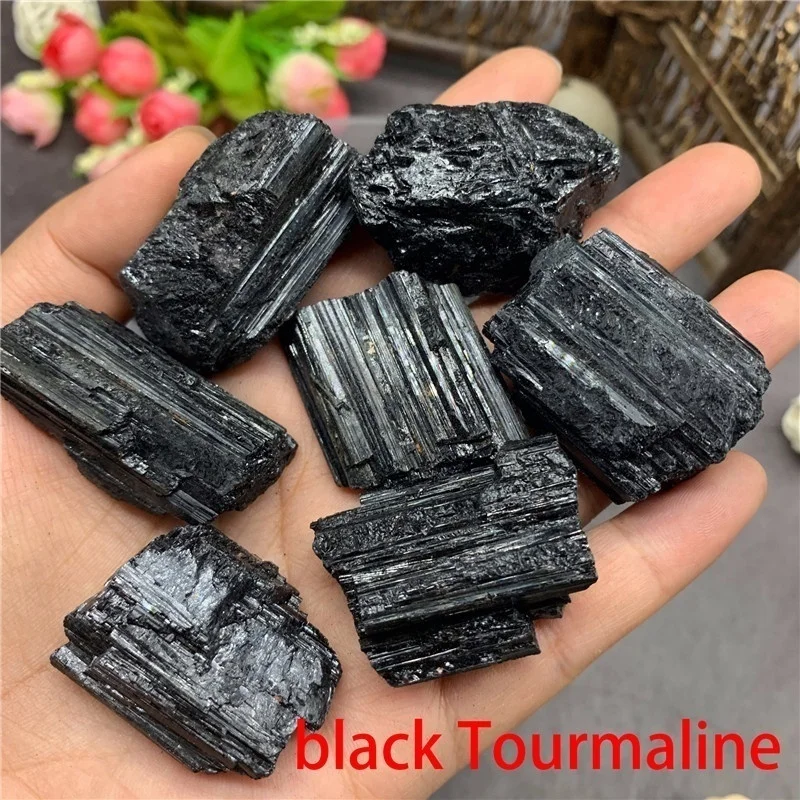 30-50g Tourmaline 30-50 г натуральный редкий сырой обсидиан цветной флюорит драгоценный камень минеральный образец Кристалл Рейки Исцеление Расширенная Коллекция Diy - Цвет: 30-50g Tourmaline