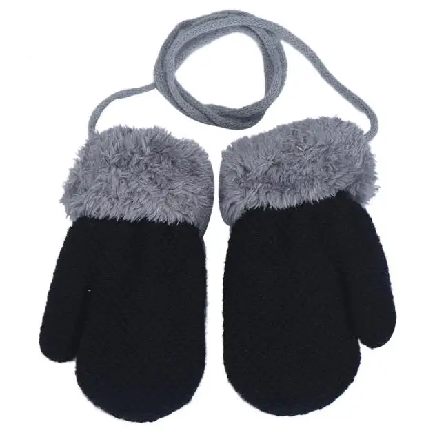 New Arrival Baby Autumn Winter Knitted Warm Gloves Girls Boys Infants Patchwork Outdoor Mittens Wool Gloves Drop Shopping#3