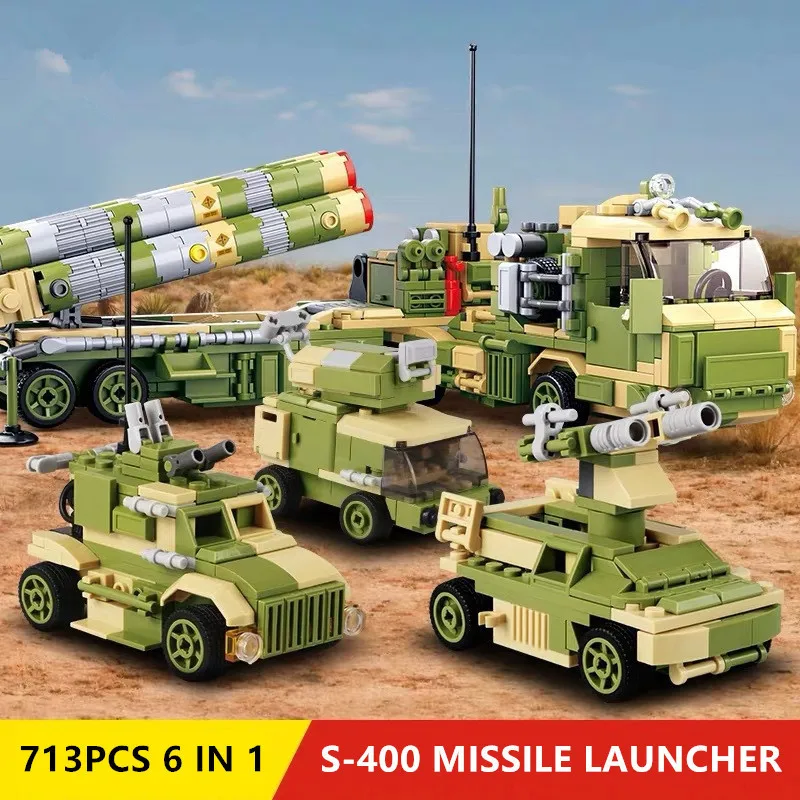 6 шт./лот Военная пусковая установка для ракет S400 автомобиль грузовик танк армия