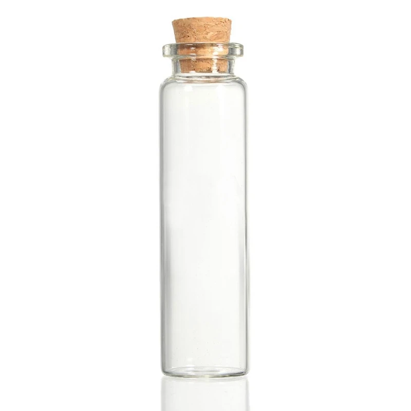 10 Pcs 20ml Mini clear wishing Bottle Message Glass Vial With Cork Home Decor | Дом и сад