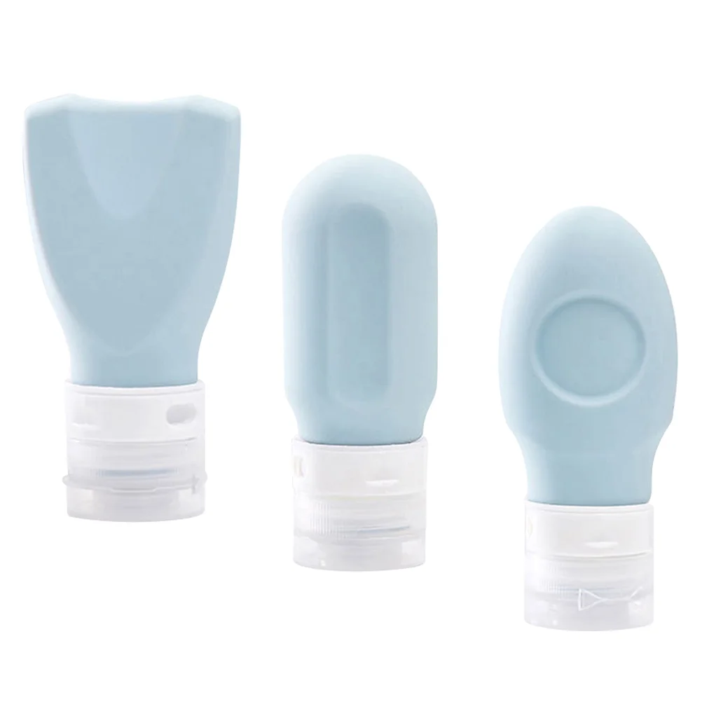 3pcs Travel Bottles Silicone Squeezable Dispensers Refillable Empty