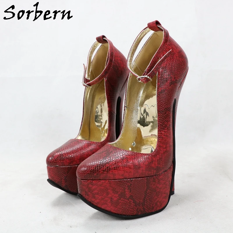 Sorbern красочная змея Для женщин туфли лодочки мальчик гей 8In обуви для