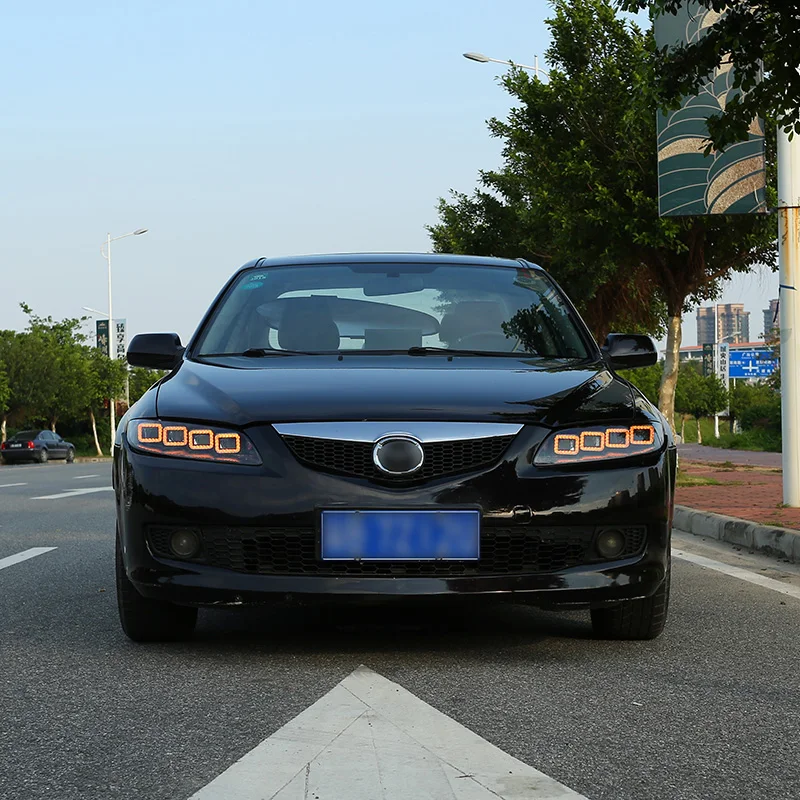 Для 08-15 Mazda 6 фара в сборе модифицированная для Bugatti Светодиодный дневной ходовой свет светодиодный свет Главная фара в сборе