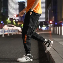 YASUGUOJI осень штаны для груза, военные, Для мужчин уличная Спортивные штаны Фитнес карандаш штаны, мужские брюки-шаровары в стиле хип-хоп, штаны